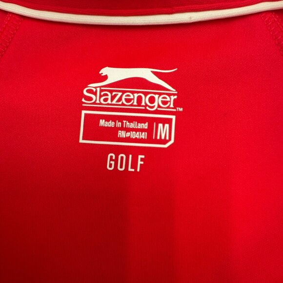 Slazenger Women's Pink 1/4 Zip Sleeveless Polo Golf Shirt Size Medium - Picture 8 of 8